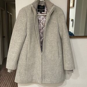 J. Crew Light Gray Wool-Blend Coat
